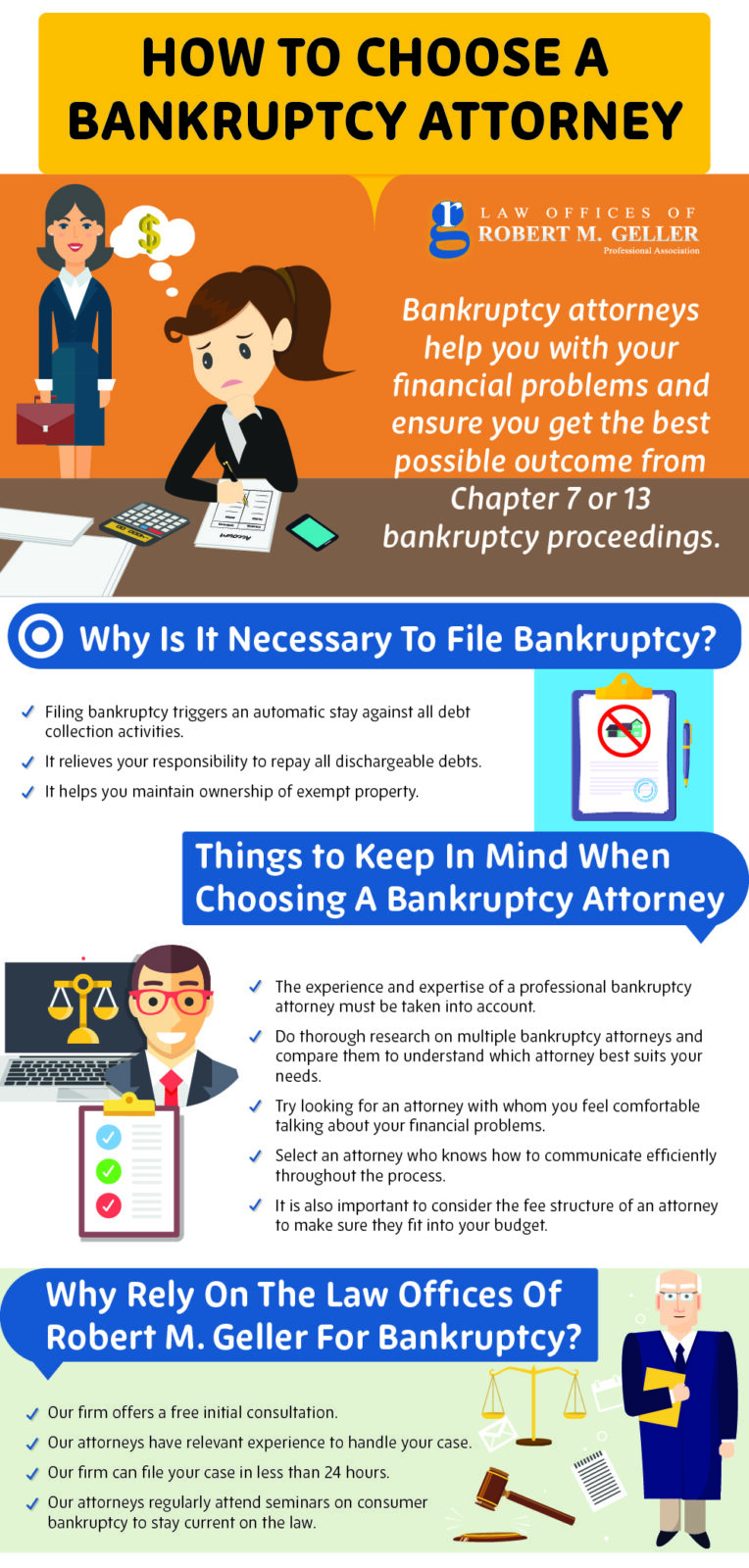 How To Choose A Bankruptcy Attorney Infographic.